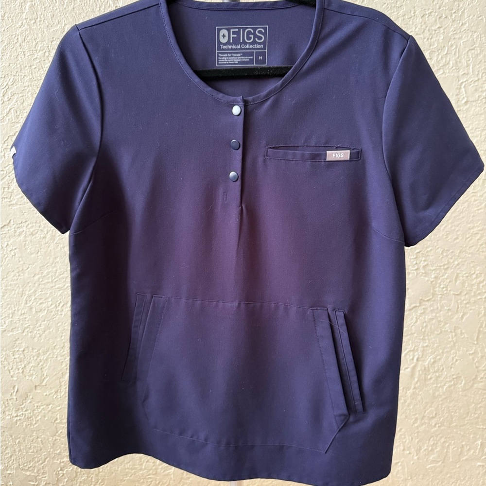 FIGS Navy Blue Scrub Top